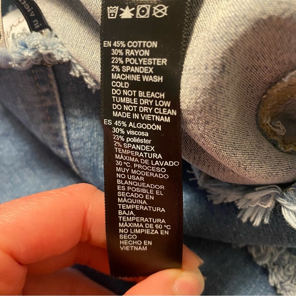 Y2K Blue Denim Lace Up Cotton Blend Mini Skirt - Picture 8 of 9